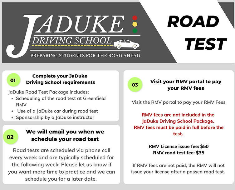 CLASS SCHEDULE Ja'Duke Driving School